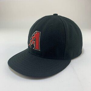 Arizona Diamondbacks Black New Era 59Fifty Fitted Hat Mens 7 3/4 No Side NE Logo
